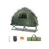 1-Person Folding Cot Tent with Sunshade and Air Mattress