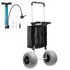 Cart Dolly with 12" Wheels for Sandy Ground, 29.9" x 15.4" Cargo Deck