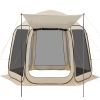 6-8 Person Pop Up Screen House Tent, 10 x 9.2 ft, with Extended Awning, with Carry Bag