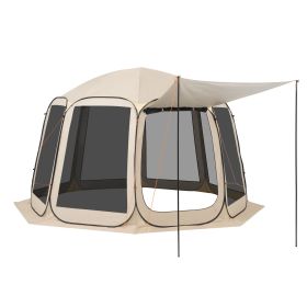 10-12 Person Pop Up Screen House Tent, 12 x 11 ft, with Extended Awning, with Carry Bag