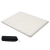 Japanese Tatami Mat, Queen Size Foldable Japanese Tatami Mattress, Futon Mattress with Storage Bag & Fastener, 9-Layer Floor Mat