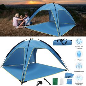 Easy Setup Waterproof Tent Canopy for 4-6 Person with 3 Door Openings incl. Carrying Bag UPF50+