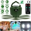 Portable Camping Fan 5200mAh USB Battery Powered Hanging LED Tent Lantern & Fan 3 Fan Speed 3 Light Brightness and Timer