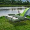 Compact 2-Person Collapsible Cot with Sleeping Bag, Air Mattress, Pillows
