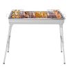 Portable Stainless Steel Folding Charcoal Grill with Grate