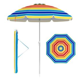 6.5 Ft. Beach Umbrella - Multicolor
