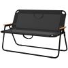 2-Seat Folding Camping Chair with Armrest, Mesh Fabric