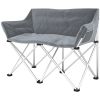Double Camping Chair, Oversized Camping Loveseat for Adults, Heavy Duty Folding Camp Chair, Support 525 lbs