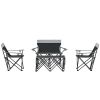 4 Piece Folding Camping Table and Chairs Set