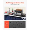 Folding Lightweight Aluminum Camping Cook Station, Adjustable Height, with Storage Organizer