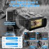 Multi-Function Night Vision Binoculars 4K Full-Color 10X Zoom with 2624ft Viewing Range 3'' Screen