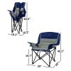 Padded Folding Camping Chair with Side Pockets, Cup Holders, Carry Bag