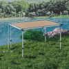 Folding Aluminum Camping Table, Adjustable Height