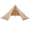Waterproof Canvas Tipi-Style Hot Tent, 4-Person, with Stove Jack