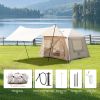 5.72m² Inflatable 4-Season Tent With Canopy, Mesh Windows & Pump