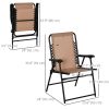 Folding Bungee Sling Chair with Armrests