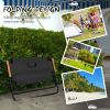2-Seat Folding Camping Chair with Armrest, Mesh Fabric