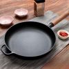 WANGYUANJI 9.8" Cast Iron Frying Pan with Wooden Handle