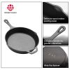 WANGYUANJI 7.9" Cast Iron Grill Pan with Handle
