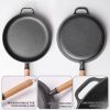 WANGYUANJI 9.8" Cast Iron Frying Pan with Wooden Handle