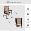 Folding Bungee Sling Chair with Armrests