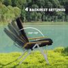 2 Pack Folding High Back Reclining Padded Camping Chair w/ Bag