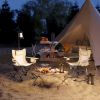 2-Pack Folding Rocking Camping Chairs with Headrest, Cooler Bag, Cup Holder, Carry Bag