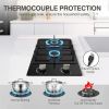 2 Burner Propane Cooktop, 12 inch, with Thermocouple Protection