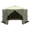 Pop-Up 6-sided Screen Tent with 6 Removable Privacy Wind Cloths & Mesh Windows