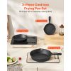 3-Piece Cast Iron Skillet Set (6, 8, 10 in),with Heat-Resistant Handle
