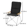 2 Pack Folding High Back Reclining Padded Camping Chair w/ Bag