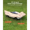 270 Degree Car Awning with Bulit-in LED Lights, 117 sq.ft Driver Side Awning, Waterproof UV50+