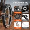 Folding Game Cart, 300 LBS Capacity, with Big Rubber Wheels & Ergonomic Handle
