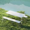 6FT Folding Camping Table and Chairs with Carrying Handles