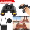 Portable HD Binoculars with FMC Lens Low Light Night Vision Telescope  w/ Shoulder Strap & Bag