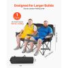 Oversized Heavy Duty Two-Person Camp Chair with Dual Cup Holders and Magazine Straps