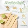 300 Count Compostable Bamboo Cutlery Set, 100ea. Knives, Forks and Spoons