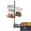 Vertical Hook-up Griddle Caddy With Paper Towel Holder, Hook, Baskets