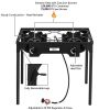 Portable Double Burner Propane Camp Stove - 150,000 BTU