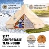 Canvas Bell Tent, 4-Seasons, 6 m/19.68 ft with Stove Jack - 10 Person