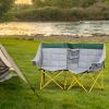 Oversized Double Folding Lawn Chair with Carry Bag & Cup Holders