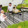 Folding Camping Table, 4.5ft with 2 Wing Panels, Height Adjustable Metal Picnic Table