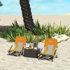 2 Pack - Folding Beach Chairs with Mesh Back, Carry Bag, Cup Holder