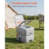 Portable Toilet, 5.3 Gallon Detachable Waste Tank, 120 Flushes, with Level Indicator, Carry Bag