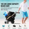Cart Dolly with 12" Wheels for Sandy Ground, 29.9" x 15.4" Cargo Deck