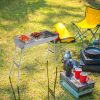 Portable Stainless Steel Folding Charcoal Grill with Grate