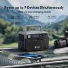300W Power Station + 60W Solar Panel 230.4Wh LiFePO4 (Peak 600W) Solar generator AC Outlets
