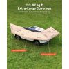 270 Degree Awning with Bulit-in LED Lights, 133 sq.ft Driver Side Vehicle Awning, Waterproof UV50+