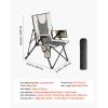 Folding High Back Padded Heated Camping Chair, 3 Heat Settings, Supports 260lbs, with Armrest & Cupholder