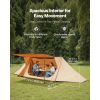 Hot Tent with Stove Jack & 2 Tarp Poles, Waterproof
